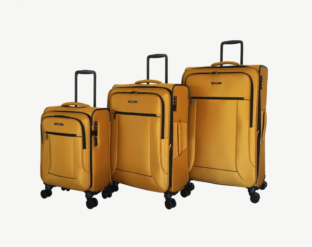 Yellow light weight luggage