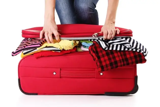 over packing baggage