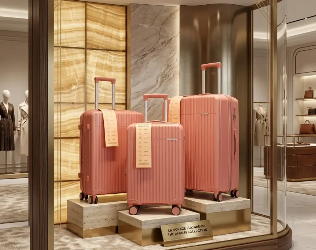 rose gold luggage